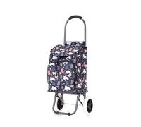 40L Lightweight Shopping Trolley, Hard Wearing & Foldaway Trendy Folding/Collapsible Push/Pull Carts for Easy Storage with 2 Wheels (40L, Cats)
