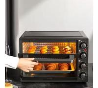 40L mini oven, countertop hotplate and grill, for roasting, baking, grilling, adjustable temperature, 60 minute timer, baking tray and grill, 1500W
