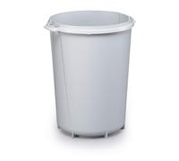 40L Round Waste Bin Grey - Strong Food Safe Bin - Durabin Durable Grey 1 Pack