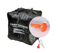 40l Solar Heating Shower Bag for Camping Hiking - Compact PVC Outdoor Shower Having Removable Hose On/Off Shower Head Mesh Storage Pocket Hangable