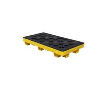 40L Spill Containment Modular Oil Drain Tray with Drainage Forklift Pockets Industrial Grate for Paint Buckets & Products Antisversamento