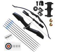 40lb Recurve Bow and Arrow Set for Adults & Youth, Takedown Archery Kit for Beginners Right & Left Handed Outdoor Target Practice & Training