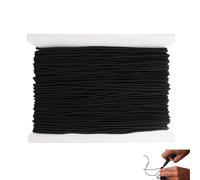 40M Bracelet Elastic String, 1mm Sturdy Stretchy Cord, Beading Thread for DIY Bracelet Making Necklaces Jewelry Crafts (Black)