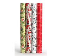 40M Christmas Traditional Gift Wrapping Paper roll - (70CM X 10m Pack of 4)