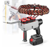 40m/Min Cordless Electric Stringing Wire Puller,Cordless Auto Cable Puller | Includes 3-Strand Plastic Lead,Stepless Speed,Suitable for Communication and Pipe Decoration