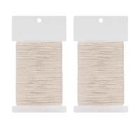 40M White Cotton Twine String 2 pcs 2MM Craft Cotton Cord Butchers Thread Twine for DIY Crafts, Gift Wrapping, Bundling Packing and Gardening