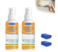 40ml Plastic Yellowing Renovator Spray, Multi Purpose Plastic Yellowing Remover Spray, Plastics Yellow-Off Spray Cleaner, Air Conditioner Plastics Agent, Fast Acting (2pcs)
