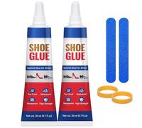 40ML Professional Shoe Glue - Strong Waterproof Shoe Repair Glue for Leather, Rubber, Vinyl & Boots | Transparent Flexible Bond | Sole & Heel Fix Kit with Metal Nozzle (20ml x 2 Pcs)