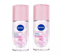 40ml x 2 Nivea Brightening Deep Serum Hokkaido Rose Deodorant Roll-on