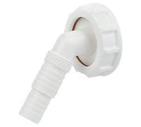 40mm - 1.1/2" White Plastic Overflow and Drain Hose Connector Washing Machine THC41