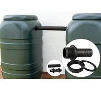40mm, 1.5" Rainwater Tank Joining Kit With 4M Flexible Hose And Plastic Connectors - Ideal For Garden Filters, Barrels And Ponds
