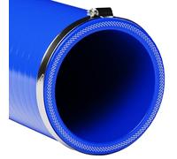 40mm (1 9/16") ID Blue 1 Metre Silicone Straight Hose + 2 x Hose Clips