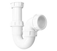 40mm (1½″) Telescopic P Trap - Adjustable Swivel Sink Waste Kit, Durable U Bend Pipe Fittings for Kitchen Sinks & Utility Basins