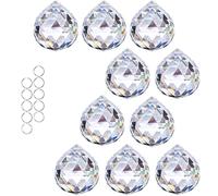 40mm 10Pack Crystal Ball Prism 1.57 Inch Decorative Ball for Chandelier Window Suncatcher Rainbow Maker