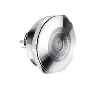 40mm 12V/5V RGB Dot Lighted Illuminated 1NO1NC Momentary Latching Push Button Switch Pin Terminal Stainless Steel Big Flat Head IDGTTLDF(Other)