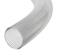 40mm 5 Metre + Clips Clear Pond Hose Pipe Water Butt Corrugated Flexible PVC Garden for Fish Fountain Filter Pump Tubing