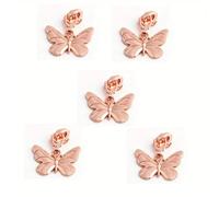 40mm 5# Nylon Butterfly Zipper Pullers Handbag Jacket Bag Wallet Clothing Metal Removable Sewing Puller Slider for Purse, Clothes, Jeans, Luggage(Orange,15pcs)