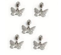 40mm 5# Nylon Butterfly Zipper Pullers Handbag Jacket Bag Wallet Clothing Metal Removable Sewing Puller Slider for Sewing Coats Jacket/Jeans/Luggage/Backpacks(Light Gold,10pcs)