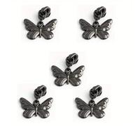 40mm 5# Nylon Butterfly Zipper Pullers Handbag Jacket Bag Wallet Clothing Metal Removable Sewing Puller Slider for Purse, Clothes, Jeans, Luggage(Chocolate,5pcs)