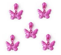 40mm 5# Nylon Butterfly Zipper Pullers Handbag Jacket Bag Wallet Clothing Metal Removable Sewing Puller Slider for Purse, Clothes, Jeans, Luggage(Blue,20pcs)