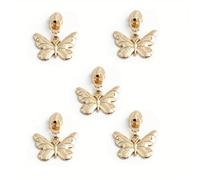 40mm 5# Nylon Butterfly Zipper Pullers Handbag Jacket Bag Wallet Clothing Metal Removable Sewing Puller Slider for Purse, Clothes, Jeans, Luggage(Rose Gold,10pcs)