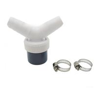 40mm ABS Drain Hose Y Splitter Connector For Washing Machine Drain Extension With Dual Flow Distribution And Compression Seal System(Double Head)
