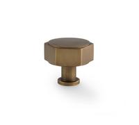 40mm Antique Brass Hexagon Cabinet Knob Kitchen Cupboard Door Drawer Pull Handle Wardrobe Furniture Replacement