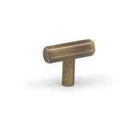 40mm Antique Brass Hexagon T-Bar Knob Brushed Cabinet Cupboard Door Drawer Pull Handle