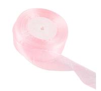 40mm Baby Pink Organza Ribbon for Gift Wrapping & Crafts - Thick Chiffon Ribbon for Weddings, Christmas, DIY Projects