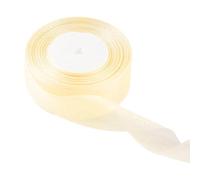 40mm Baby Yellow Organza Ribbon for Gift Wrapping & Crafts - 45M, Thick Chiffon Ribbon for Weddings, Christmas, DIY Projects