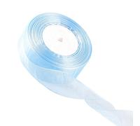 40mm Blue Organza Ribbon 45M for Gift Wrapping, Hair Bow, Christmas, Cake, Wedding, DIY Crafts, Car Decoration - Thick Chiffon Ribbon