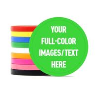 40mm Custom Plastic Bar Tokens, Full-Color Print Your Personalized Photo and Text on Chips, for Drink Tokens, Poker Game and Board Game (Green)