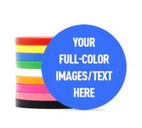 40mm Custom Plastic Bar Tokens, Full-Color Print Your Personalized Photo and Text on Chips, for Drink Tokens, Poker Game and Board Game (Blue)