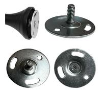 40mm Diameter Replacement Metal Screw Round Base Curtain Pole Fixing Wall Mounted Back Plate Bracket Pipe Rod Repair Connector Fix Plates Walls Mount (2 Plates Only)