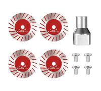 40mm Diamond Saw Blades & Sanding Disc Kit, 4pcs Engraving Cutting Cutter with 5/8"-11 Thread Removable Flange & Screws Multi-Material Lettering Carving Tools for Stone Tile Granite Marble Ceramic PVC