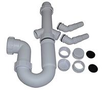 40mm Double Nozzle Appliance Trap - 76mm Seal (Washing Machine Trap/Appliance Trap/Dishwasher Trap)