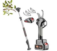40mm Electric Pruning Shears with 2.1M Telescopic Pole | 10-12H Runtime, 2 Batteries Included | for Trees, Hedge, Bush, Orchard