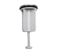 40mm For Up Drain Stopper for Bathroom Sink and Wash Basin - Copper Finish Grey Drain Cover with Overflow, Push-For Waste Fitting, Replacement Sink Stopper