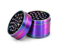 40mm, Herb Grinder, 4 Parts, Spice Crusher, Sharp Diamond Teeth | 1.5 Inch, Sharp Diamond Teeth, Zinc Alloy Metal, Magnetic Lid, With Shifter, Enodized Grinders