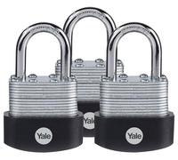 40mm High Security Laminated Steel Padlocks, 3 Pack - Y125B/40/122/3