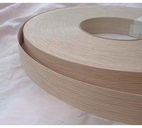 40mm Iron on Oak Wood Veneer Door Edging Pre Glued Strip 2.5 metres / 250cm Roll