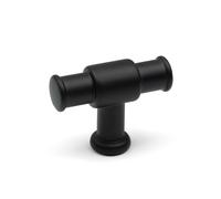 (40mm Knob) Matt Black Cabinet Handle Knob Pull 40mm - 320mm