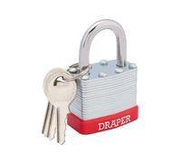 Draper Laminated Steel Padlock, 40 x 26mm