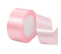 40mm Light Pink Satin Ribbon 22M ，Fabric Hair String Ribbon for Craft, Flower Bouquets, Gift Wrapping, Wedding, Bow Making and Valentines Christmas Decoration (Light Pink, 4CM)