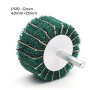 40mm or 50mm Polishing Flap Wheel for Angle Grinder, P120/P240 Grit Abrasive Mop with 6mm Shank, Nylon Web Construction for Metal & Wood Sanding, Rust Removal, Deburring, Burnishing