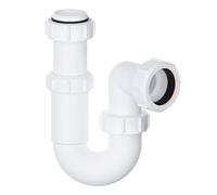 40mm P Trap, Adjustable Swivel 1 1/2 inch Telescopic Sink Trap | Anti slip ring, 75mm water seal, BS EN 274-1 compliant, universal outlet