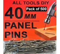 40mm Panel Pins (Choose Your Pack Size) Bright Steel Nails (500)