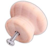 40mm Pine Wooden Cupboard Cabinet Door Knobs - Pack of 10