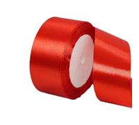 40mm Red Ribbon for Gift Wrapping 22M，Single-Sided Satin Ribbon Christmas Ribbion Gift Wrapping, Fabric Ribbon for Presents Bouquets Cake Wedding Decor