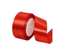40mm Red Satin Ribbon 22M ，Fabric Hair String Ribbon for Craft, Flower Bouquets, Gift Wrapping, Wedding, Bow Making and Valentines Christmas Decoration (red, 4CM)